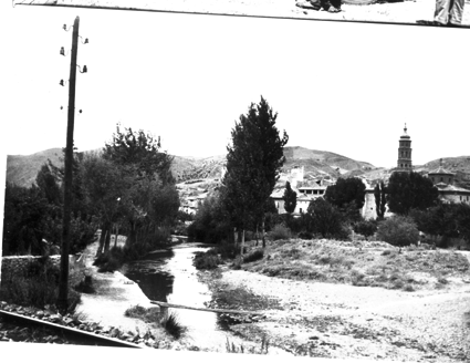 Vista del pueblo desde la vÃ­a. BurbÃ¡guena
