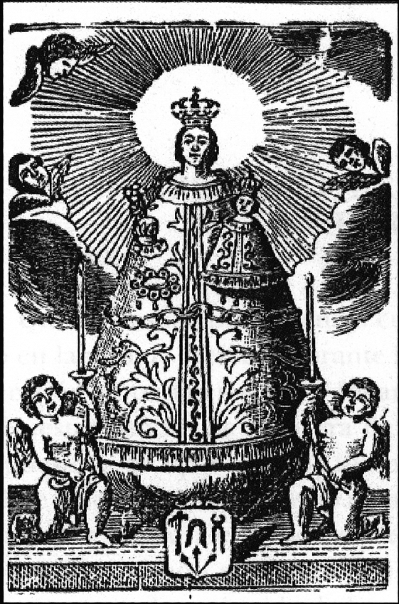 Estampa de la Virgen de la Sierra. Herrera de los Navarros