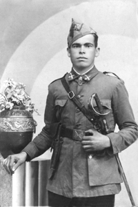 Retrato de un millitar. AÃ±o 1930. Nombrevilla.