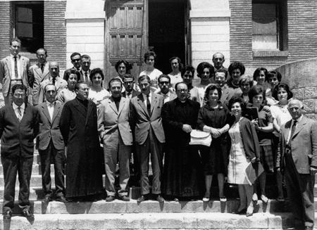 En una reuniÃ³n de maestros de la Comarca. Daroca.