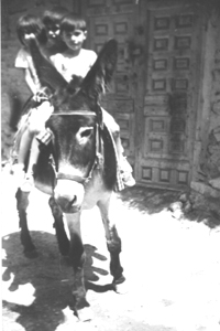 NiÃ±os en burro. Nombrevilla