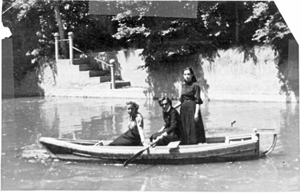 En barca sobre el lago. Calamocha