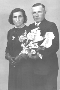 Retrato de boda. AÃ±o 1960. Romanos.