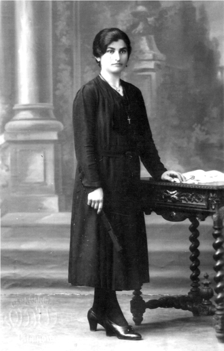 Retrato de Flora la Lutera.  Cella.