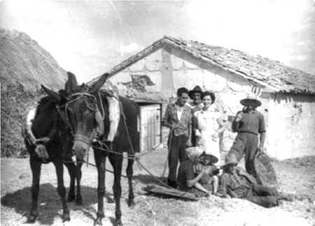 Trabajando en la era. Cella.