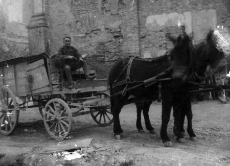 Vicente con un carro. Cella.