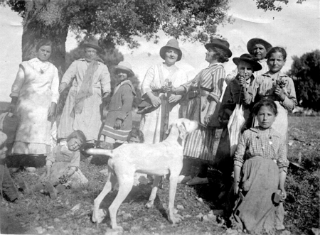 Comilona en carrascas. Blancas.
