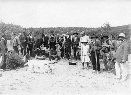 Escenas de caza. Blancas