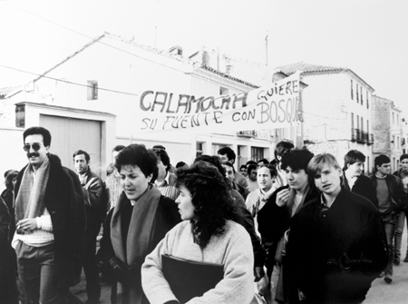 ManifestaciÃ³n a favor de las acacias. Calamocha. AÃ±o 1987.