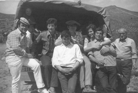 Grupo de jÃ³venes en la RomerÃ­a. Calamocha.