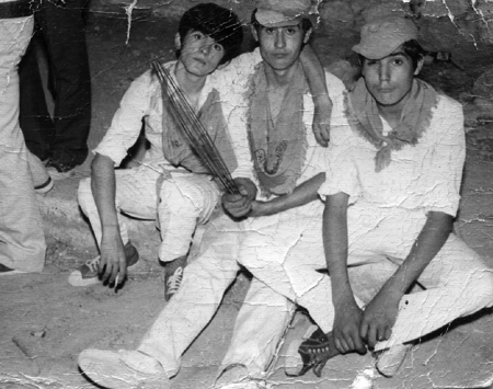 Amigos en las fiestas de San Roque. Calamocha.