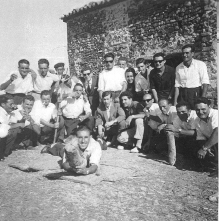 Retrato de un grupo de amigos. Loscos.AÃ±o 1958.