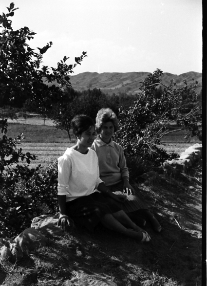 Amigas sentadas a la sombra. Lechago