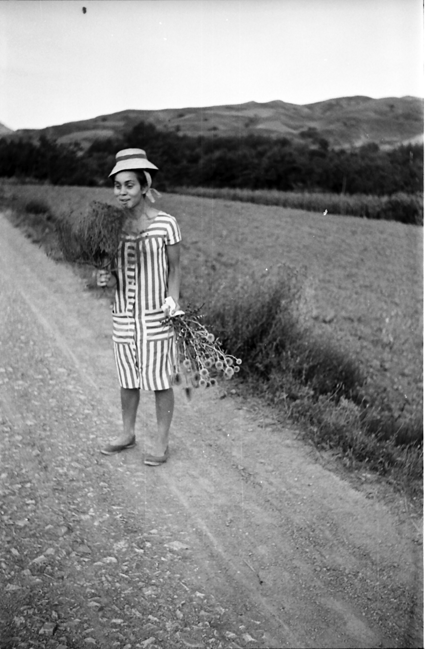 Muchacha con cardos y aromÃ¡ticas. Lechago