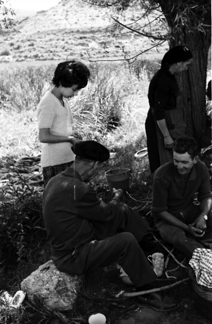 Sentados a la sombra de un Ã¡rbol. Lechago
