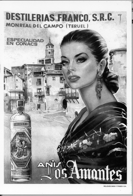 Cartel de DestilerÃ­as Franco, Monreal.