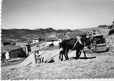 Trillando en Piedrahita. AÃ±o 1965.