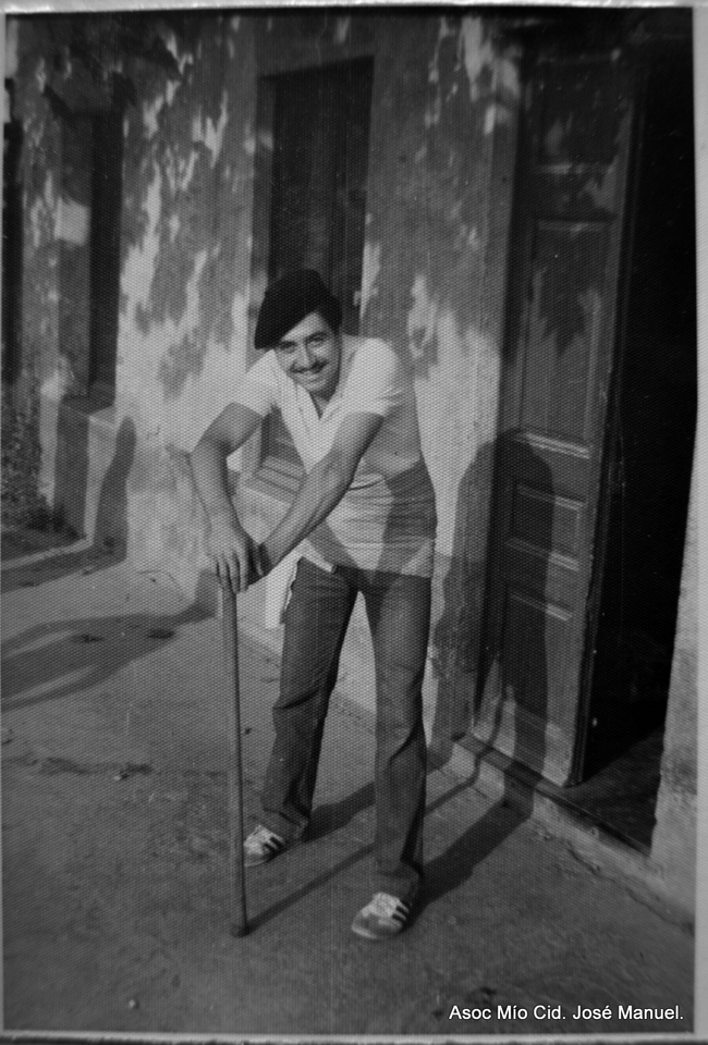 Retrato de hombre con boina y bastÃ³n