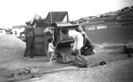 Trabajando en el campo. Pozuel