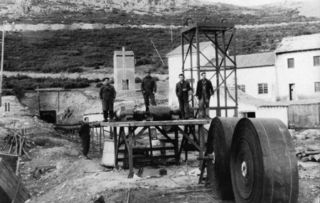 Montaje de cinta en Montiel. AÃ±o 1970.
