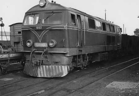 Locomotora en las minas de Ojos Negros.