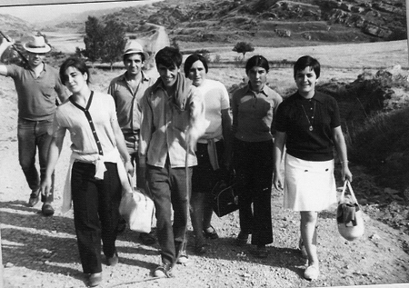 Grupo de excursion en Allueva.