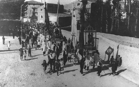 Imagen de la procesiÃ³n de San Roque. Calamocha.