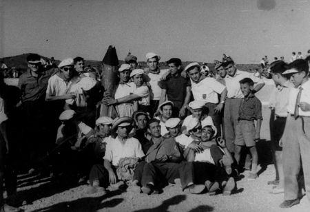 Retrato de hombres en las Fiestas de San Roque. Calamocha.