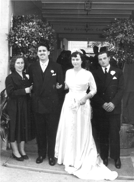Retrato de boda de Juan y MarÃ­a. Cella.