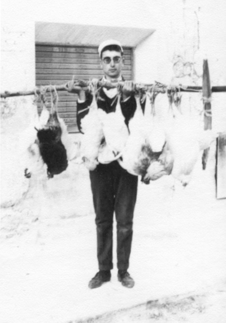 Retrato de Pedro Soler en las fiestas de quintos. Cella.