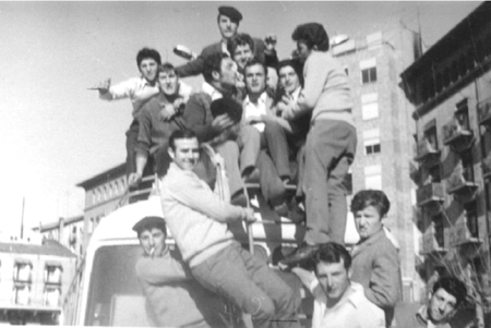 Quintos de Cella el dÃ­a del sorteo en Teruel.