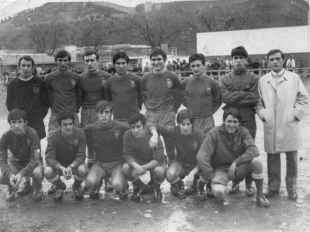 Equipo de fÃºtbol de finales de los aÃ±os 60. Daroca.