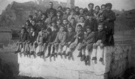 Grupo de alumnos de los Escolapios. Daroca.