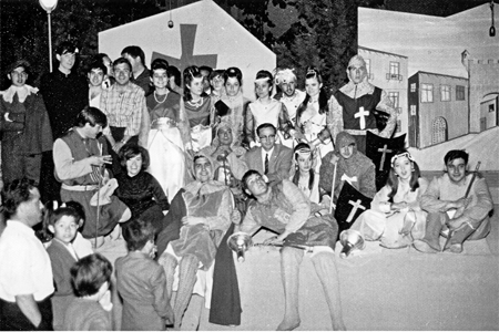 RepresentaciÃ³n en escenarios exteriores de la "Victoria en el Cielo". Daroca.