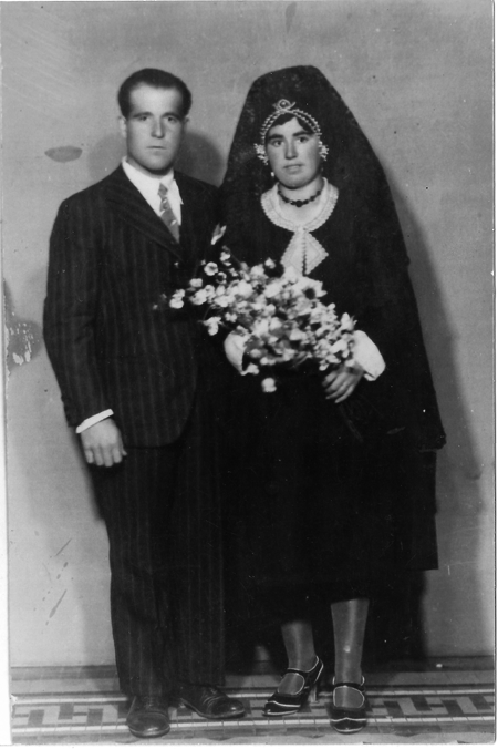 Pareja en el dÃ­a de su boda. Lagueruela.