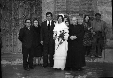 Retrato de pareja en el dÃ­a de su boda. Lagueruela.
