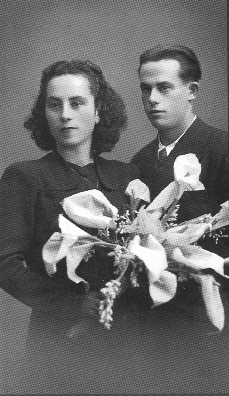 Retrato de boda de Faustino y Amparo Salvador. RetascÃ³n.