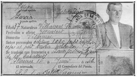 D.N.I. de SebastiÃ¡n Felipe. Villarreal de Huerva.