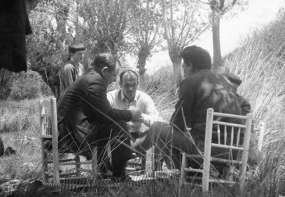 Partida de cartas en la romerÃ­a. Cuencabuena.