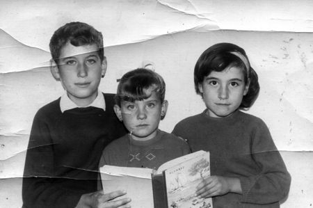 Retrato de tres niÃ±os. Calamocha.