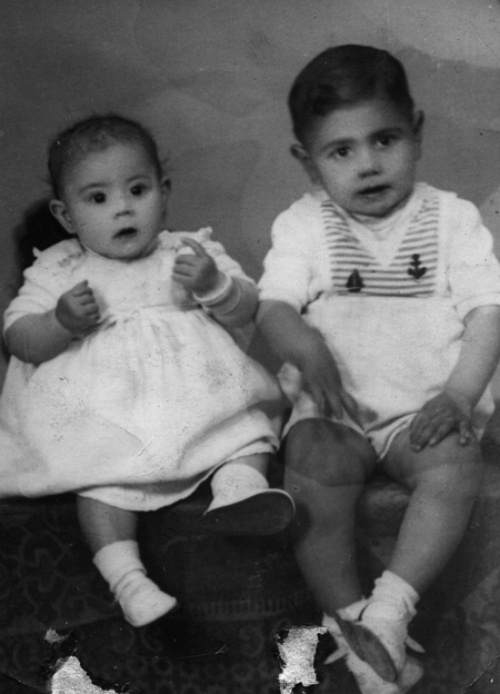 Retrato de dos niÃ±os. Calamocha.