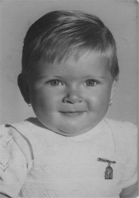 Retrato de la infancia de Pilar Irigoyen Gracia. Calamocha.