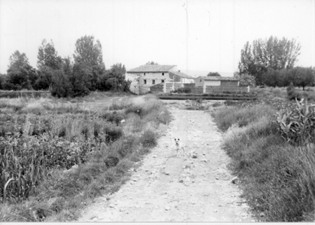 Vista del pueblo desde el camino. Torrijo