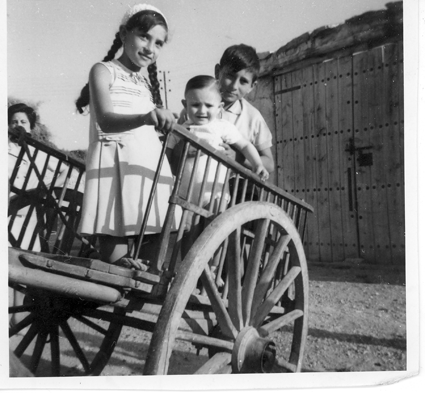 NiÃ±os en el carro. BaÃ±Ã³n.