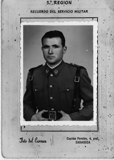 En el servicio militar. BaÃ±Ã³n.