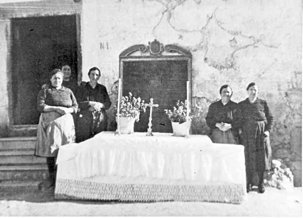 Viejo altar del Corpus, aÃ±os 50. BaÃ±Ã³n.