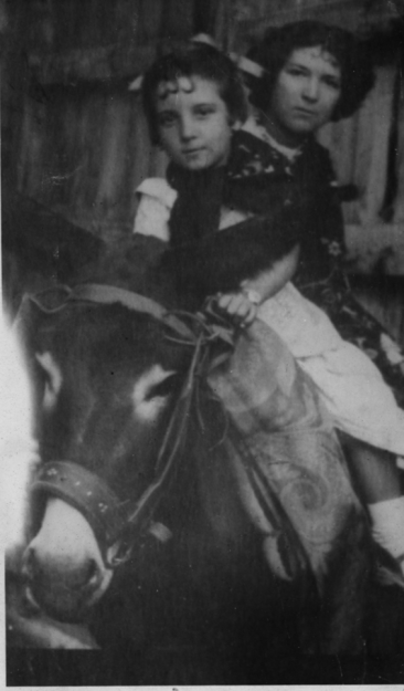 Retrato en el burro. BaÃ±Ã³n.