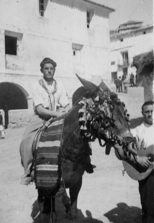 Retrato con burro. BaÃ±Ã³n.