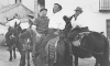Hombres subidos a caballos. Calamocha.